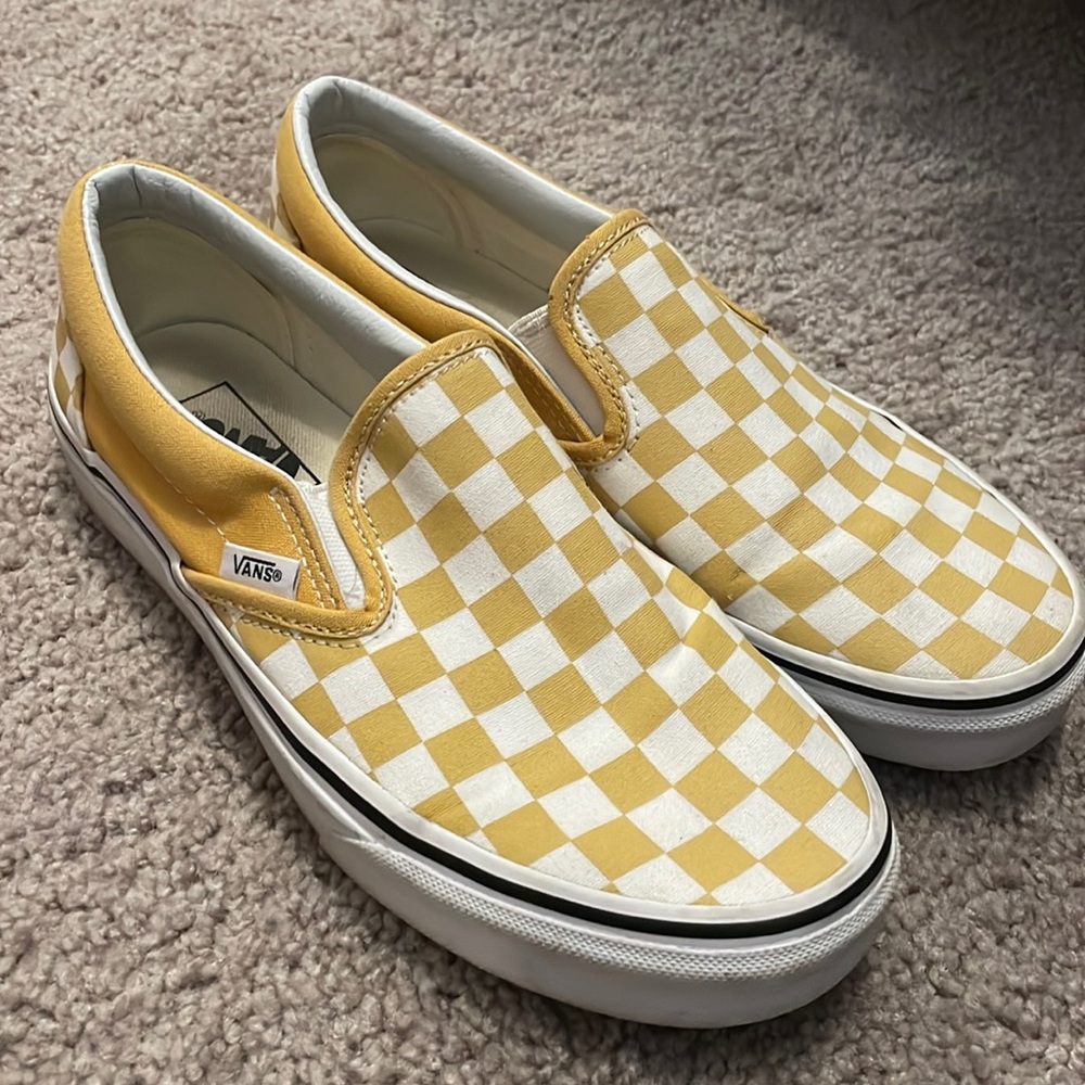 Yellow checkered vans